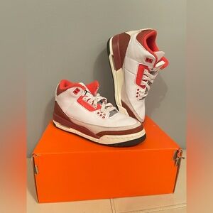 Nike Air Jordan Sneakers 3 Mars Stone Size 5Y Excellent Cond Box Not Original
